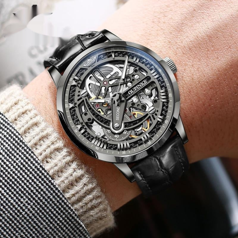 OUPINKE Mechanical Tungsten Watch