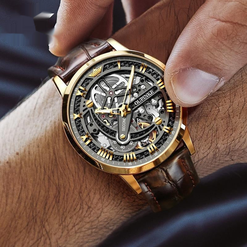 OUPINKE Mechanical Tungsten Watch